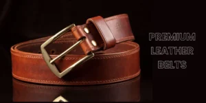 Genuine leather belt showing premium finish and texture used by leather belt exporters in India