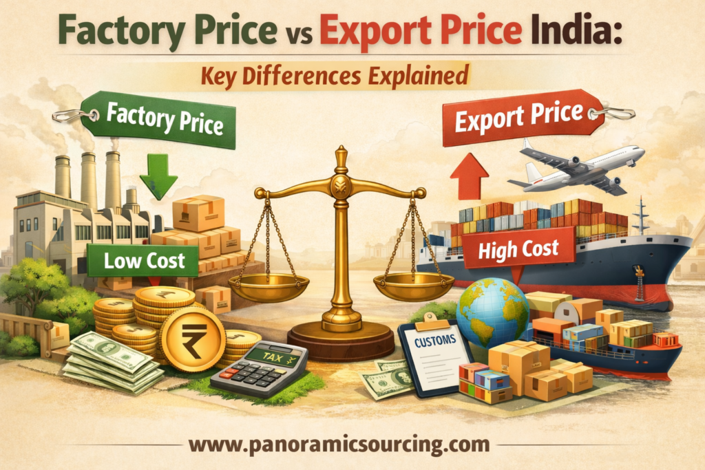Factory price vs export price India