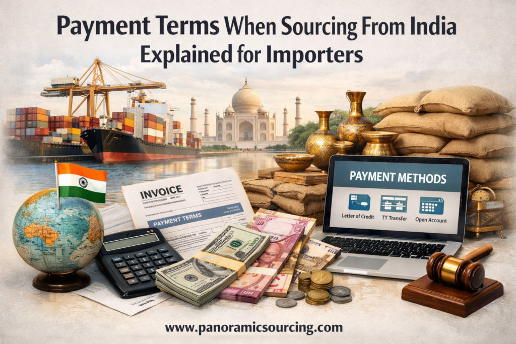 Payment terms when sourcing from India